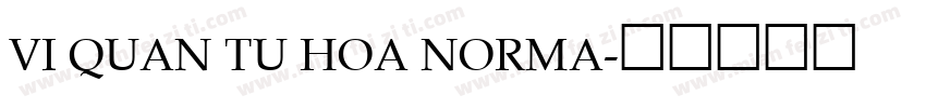VI Quan Tu Hoa Norma字体转换